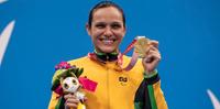 Nadadora Maria Carolina Santiago conquistou mais uma medalha de ouro nos Jogos Paralímpicos de Tóquio