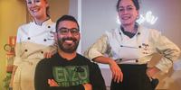 Chef Letícia Bolzan; diretor do Clash of Chefs, Anderson Caruso; e chef Lili Rosa