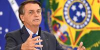 Jair Bolsonaro em evento no Palácio do Planalto