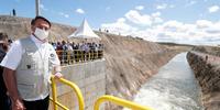 Bolsonaro visitou obras de transposição do Rio São Francisco, no Rio Grande do Norte