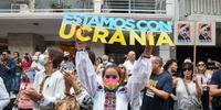 Manifestantes fizeram ato pela Ucrânia na Argentina