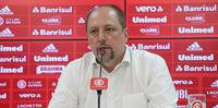 Barcellos em entrevista coletiva nessa sexta-feira