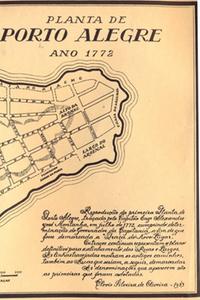 Reconstituição do mapa da cidade de 1772 pelo cartógrafo Clóvis Silveira de Oliveira.