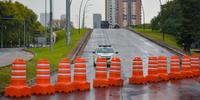 Viaduto Dom Pedro I, no bairro Praia de Belas, foi bloqueado desde as 7h