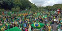 Manifestantes se reuniram na avenida Goethe