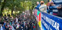 Manifestação foi organizada pelo Sindiágua/RS 