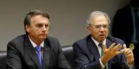 O presidente da República, Jair Bolsonaro e o ministro da Economia, Paulo Guedes