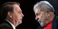 O presidente Jair Bolsonaro e o ex-presidente Lula