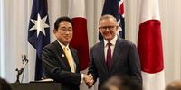 Premiê japonês Fumio Kishida e primeiro-ministro australiano Anthony Albanese se reuniram em Perth