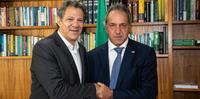 Haddad com representante argentino